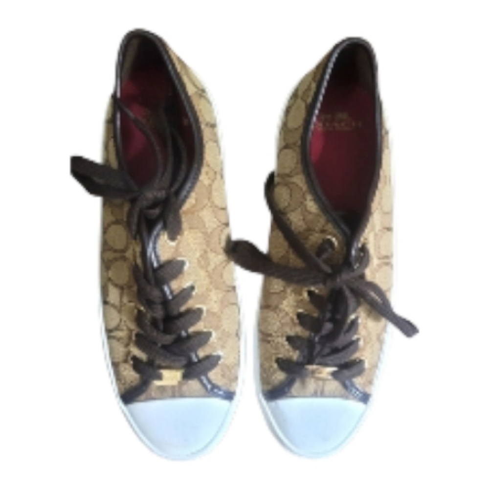 Coach Women's Brown Canvas Sneakers